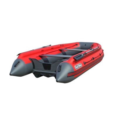 Лодка надувная Reef ТРИТОН 360 FI с интегрированным фальшбортом темно-серо-красный